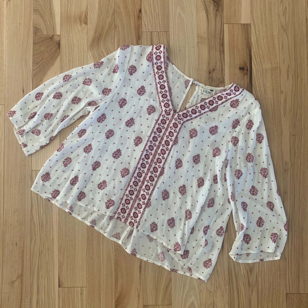 Boho blouse LA hearts